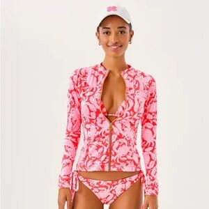 Lilly Pulitzer NWT Royden Rashguard Swim Top